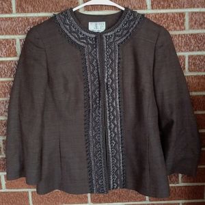 TALBOTS Collection Hand Woven Silk Jacket 6P